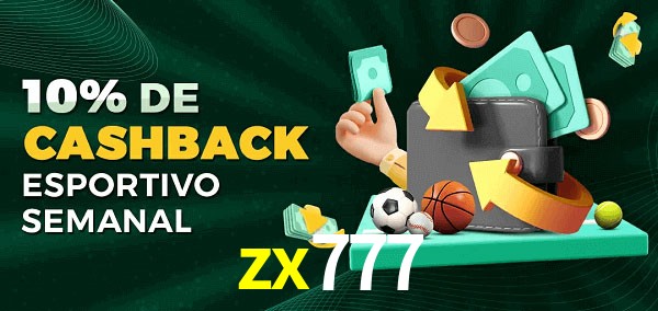 10% de bônus de cashback na zx777
